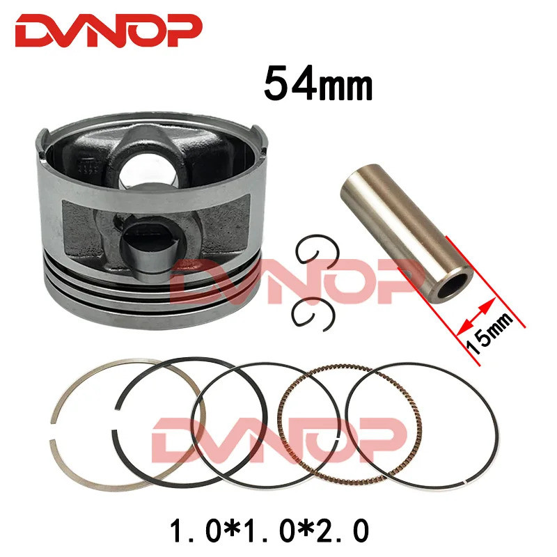 รถจักรยานยนต์ 54 มม.ลูกสูบ 15 มม.แหวนชุดสําหรับ Yamaha YBR125 YBR 125 TTR125 YB125Z XTZ125 125cc Egi