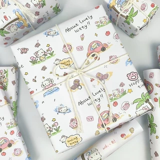 5 ชิ้น 50*70CMลายการ์ตูน ลายน่ารักกระดาษห่อ กระดาษห่อของขวัญ ปกหนังสือ มีลายให้เลือกเยอะมาก บรรจุภัณฑ์ของขวัญวันเกิด