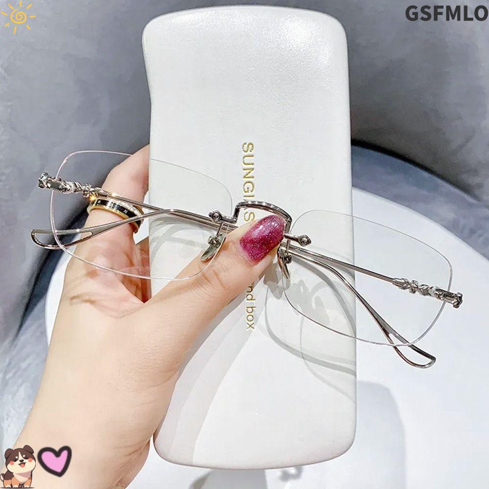 GSFMLO แว่นตาอ่านหนังสือป้องกันแสงสีฟ้า,สีฟ้าปิดกั้นแว่นตาสี่เหลี่ยมเบา,วินเทจป้องกันดวงตาพีซีสายตายาวแว่นตาผู้ชายผู้หญิง