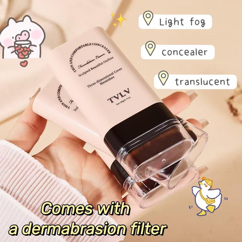 TVLV Eraser Foundation Stick 20g with Brush รองพื้นเนื้อครีมปรับสีผิวให้สว่างใส ติดทนนาน คอนซีลเลอร์ มีให้เลือก 5 สี