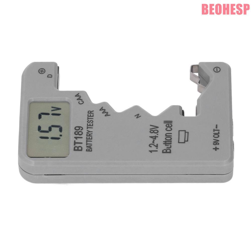 BEOEHESP เครื่องทดสอบแบตเตอรี่ดิจิตอล, Universal Compatiility Digital Display Digital Battery Checke