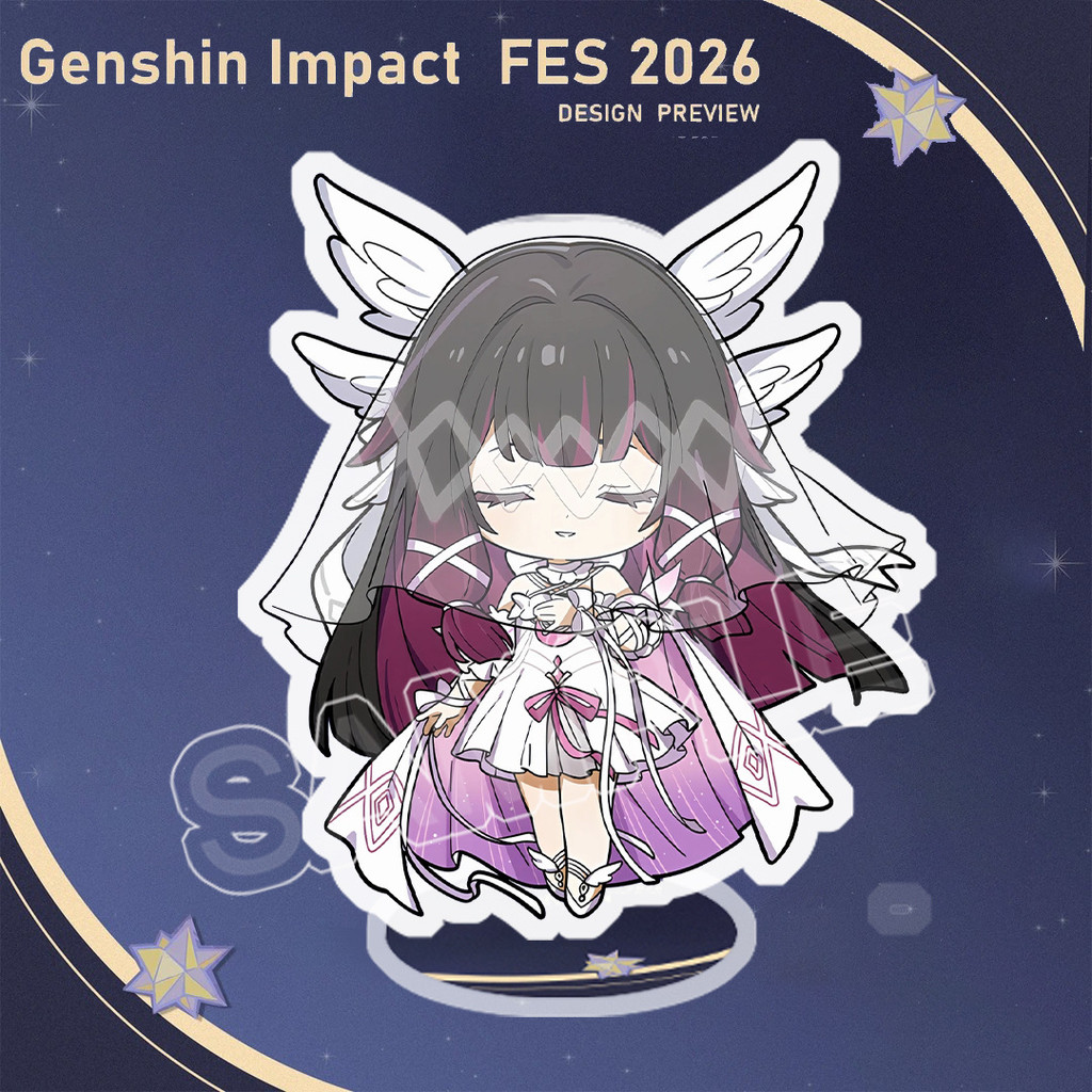 Genshin Impact Flins Columbina Skirk 8 ซม.Samll รูปที่ 5