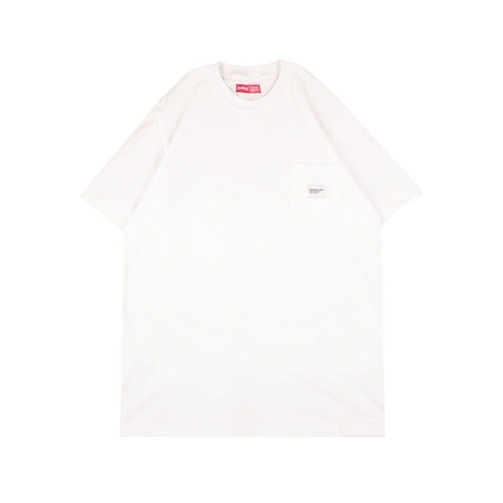 Problem Club - เสื้อยืด Basic Pocket สีขาว