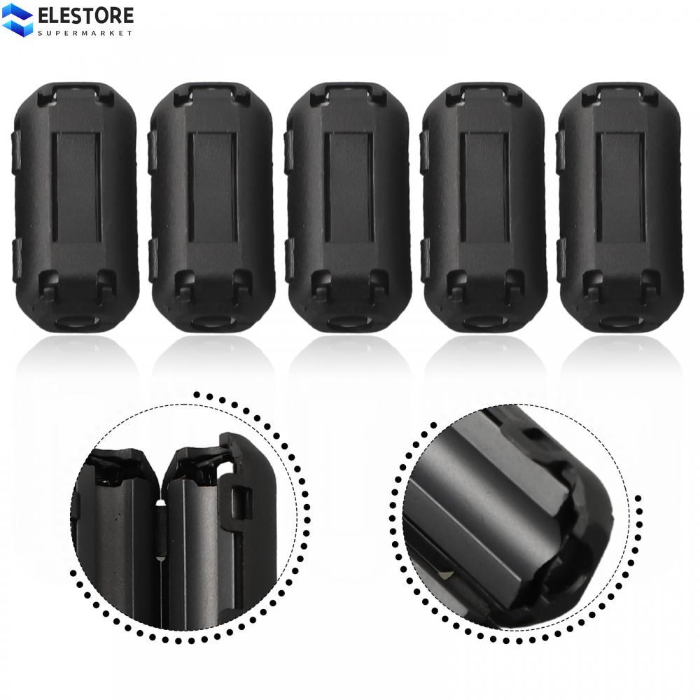 25 ชิ้น 5 มม. Ferrite Core Noise Suppressor Filter แหวนสําหรับคลิปสายเคเบิลบนเสียงรบกวน