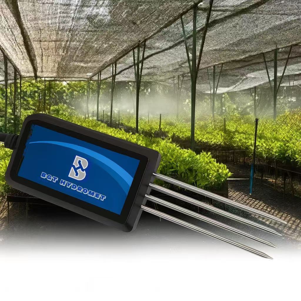CE RS485 วัดเข้าสู่ระบบดินความชื้นอุณหภูมิความชื้น EC NPK pH Soil Moisture Sensor