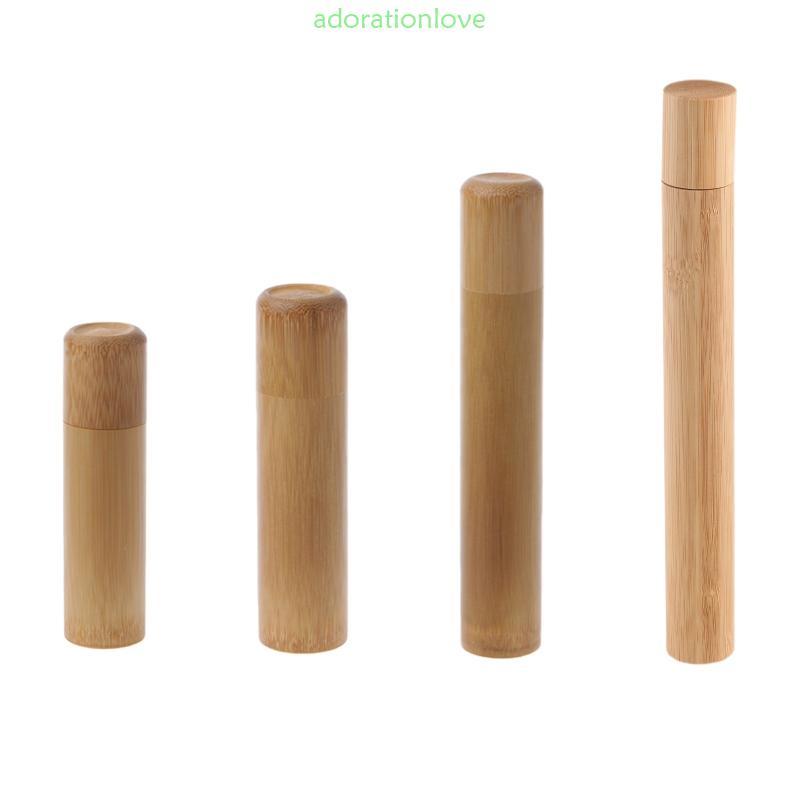 Ador Bamboo Tube Box Airtight Small Container Spices Storage Jar พร้อมฝาปิด 4 ขนาด