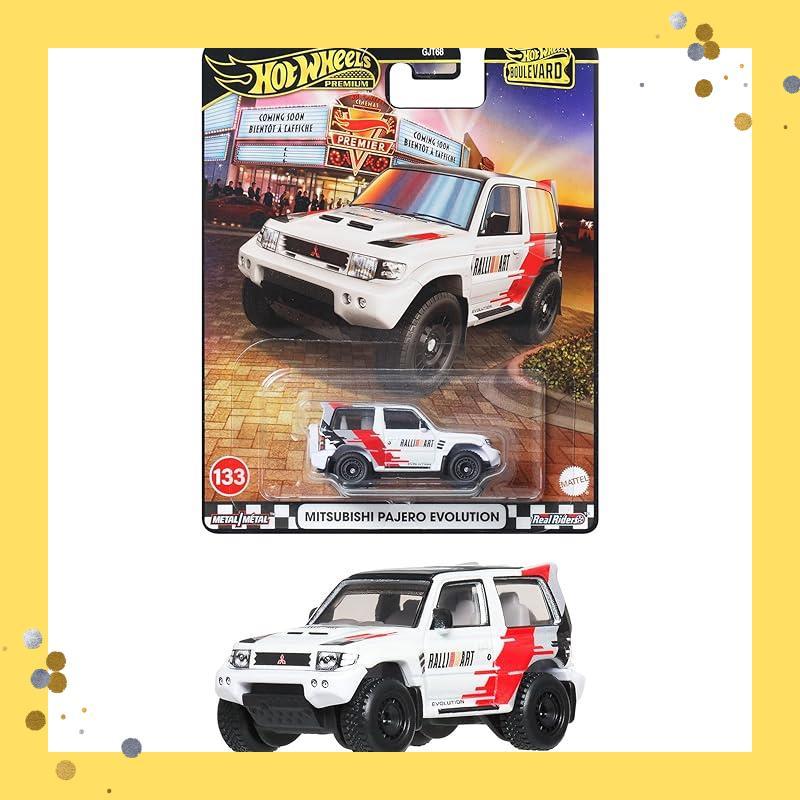 Hot Wheels Boulevard Mitsubishi Pajero Evolution Ride-on Toy Minicar from 3 years old White JBL26