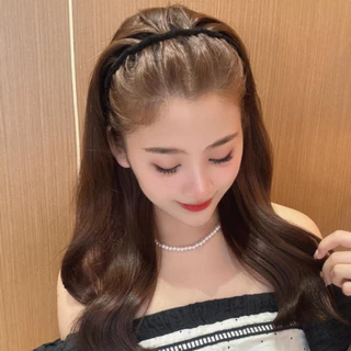 ที่คาดผมคลื่นฟันกํามะหยี่หวานอเนกประสงค์ลื่นห่วงผมผู้หญิงที่มีเนื้อโวลูมินัส