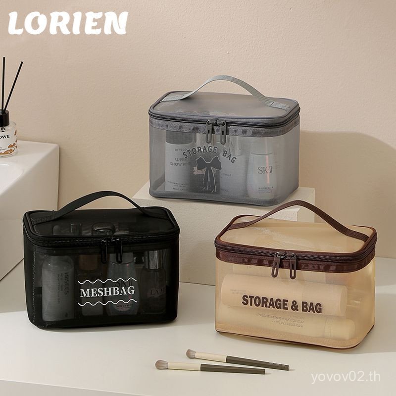 Xh1จ เลน [พร้อมสต็อกจัดส่งฟรี]แต่งหน้าความจุขนาดใหญ่แบบพกพาสไตล์ใหม่แบบพกพาถุงแป้งเดินทางการจัดเก็บผ