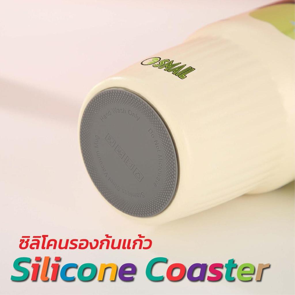 แก้วเก็บอุณหภูมิ แก้วน้ำมีหลอด SMAIL 800ML SUS 316 ลายการ์ตูน แก้วมัคพกพา ฝาล็อกแน่น Vacuum Lid พื้นกันลื่น - รูปที่ 4