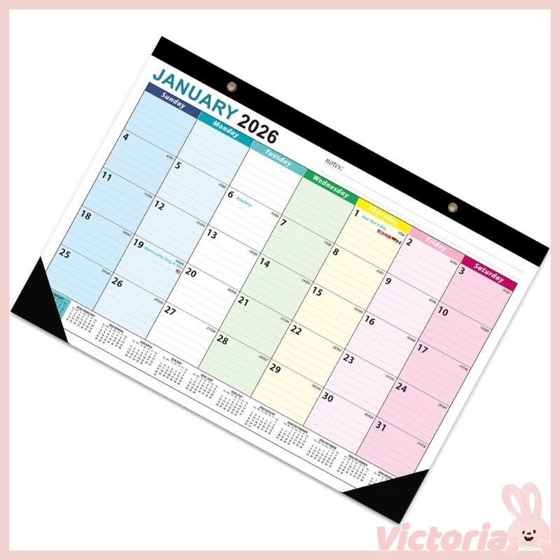 วิค 2026-2027 ปฏิทินติดผนัง Planner Office แขวนปฏิทินรายเดือน Planner ปฏิทิน 18 เดือนจาก ม.ค. 2026 ถ
