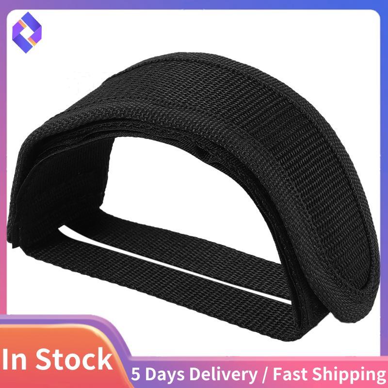 Fixed Gear Fixie BMX จักรยานจักรยาน Anti-slip สายรัดกาวคู่เหยียบคลิปเข็มขัดสีดํา