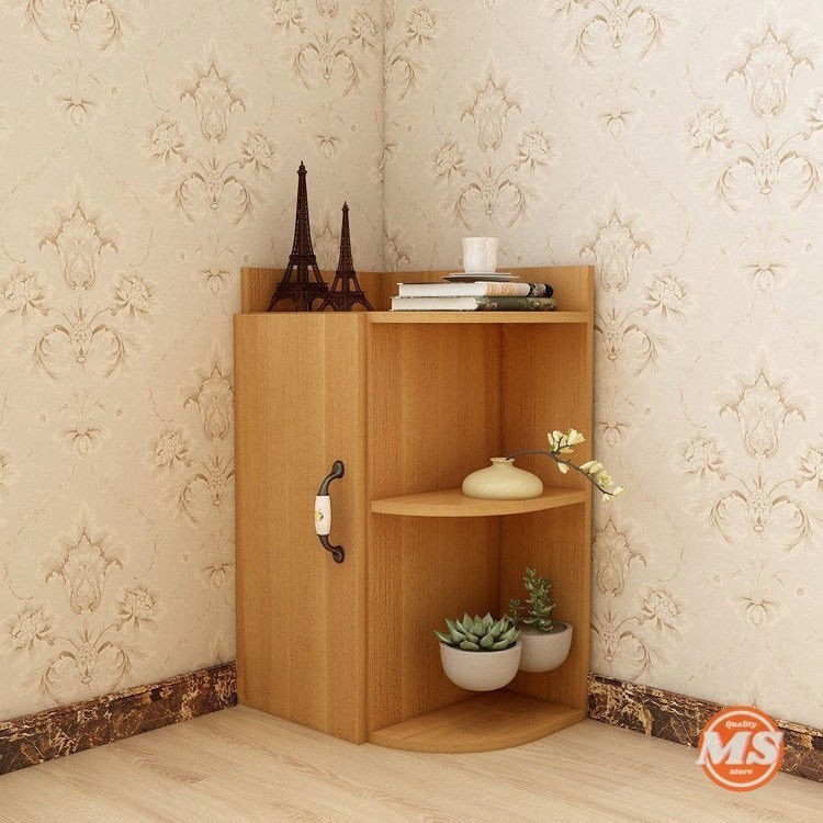 Triangle Shaped Storage Cabinet with door Small Corner Cabinet Desktop kitchen storage cabinet 侧边柜