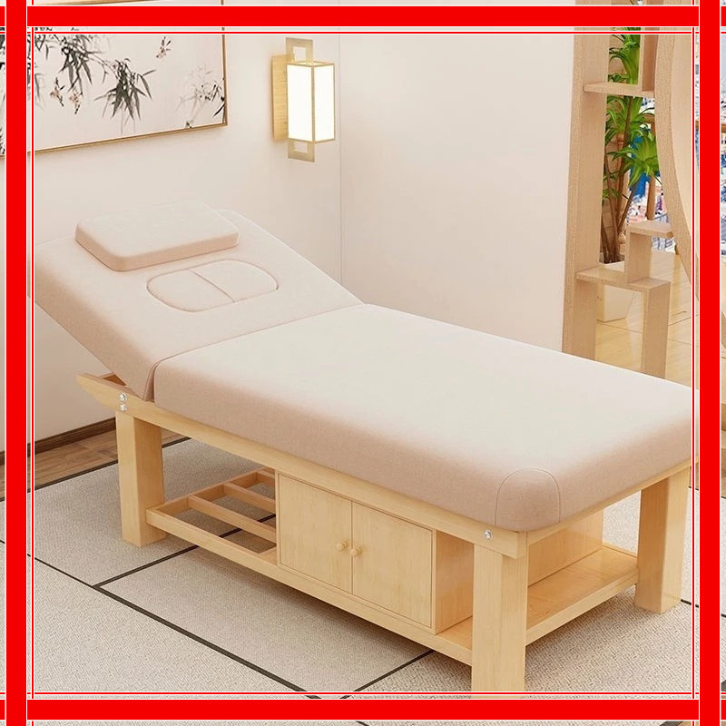Hairdressing and physiotherapy constant temperature bed, solid wood beauty bed, beauty salon massage