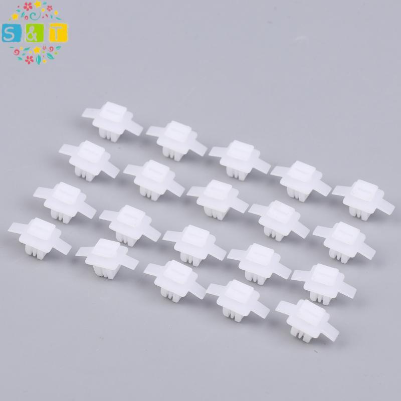 [S&T] 20PCS ด้านข้างกระโปรง Sill Moulding ฝาครอบล้อ Arch Flare Trim Moulding คลิปสําหรับ CR-V Civic 