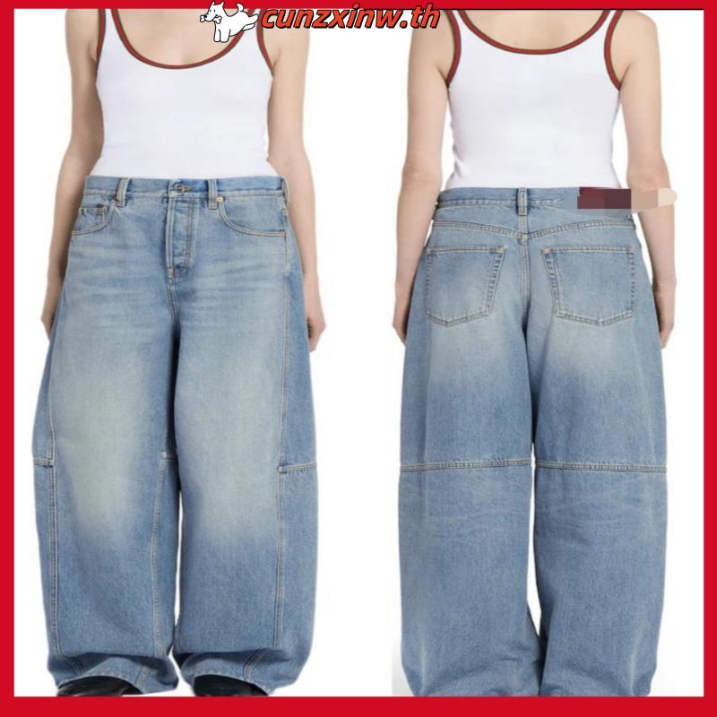 The Freckled Market - FKM Barrel Jeans กางเกงยีนส์ขากว้าง สีฟอก