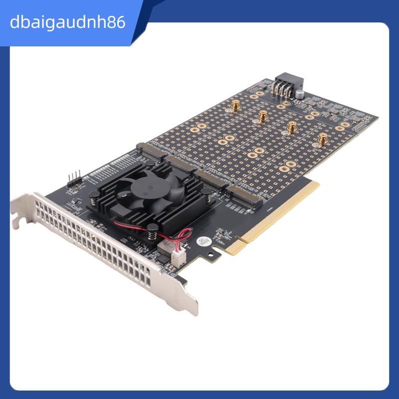 READY STOCK การ์ดขยายPCle 3.0 ถึง M.2 NVME 8 ดิสก์ M.2 NVME การ์ดขยาย PLX8749 ไดรฟ์ฟรี