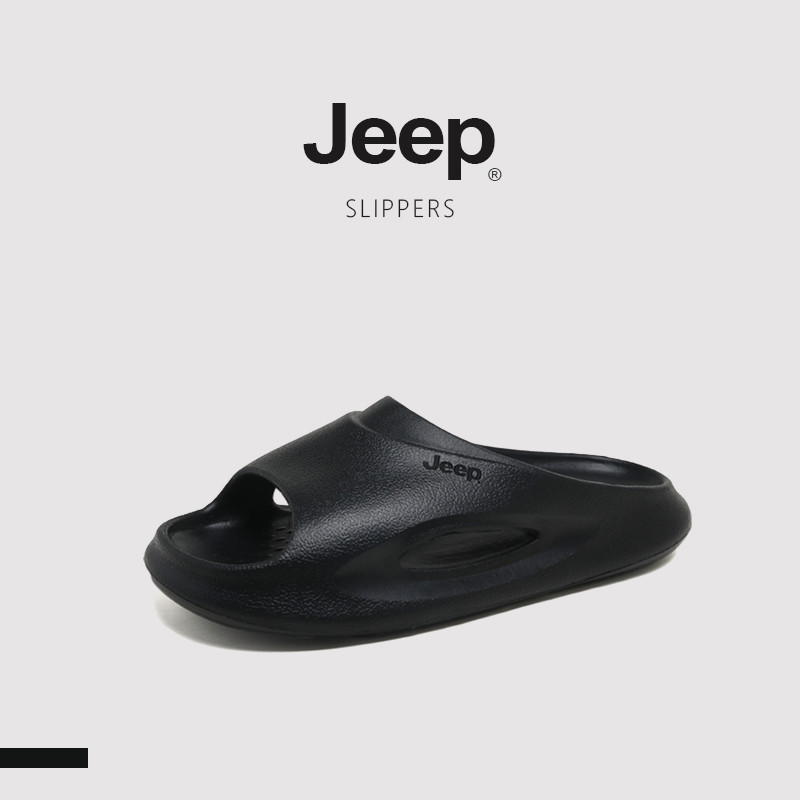 JEEP Flip-Flops คู่สไตล์แฟชั่นฤดูร้อนหนาSoled Anti-Slip All-Match กลางแจ้งชายหาดรองเท้าแตะกลางแจ้ง