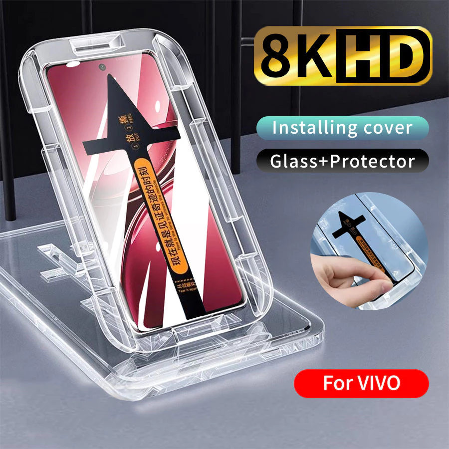 HD หน้าจอโค้งกระจกนิรภัยสําหรับ VIVO V60 V50 V40 V30 V29 V27 V25 V23 V21 V20 V19 V17 Pro Lite Bubble-Free โทรศัพท์ป้องกันหน้าจอ