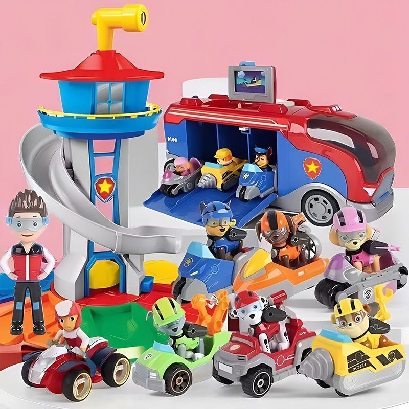 【พร้อมส่ง】paw patrol toys tower mighty pups ของเล่น เลโก้ ชุด หอคอย เสื้อผ้า แท้ มือสองทีมลาดตระเวนเ