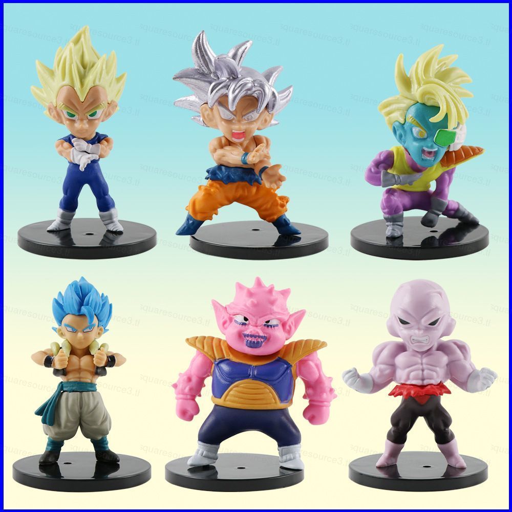 6pcs Dragon Ball Action Figure Son Goku Vegeta Gogeta Jiren ตุ๊กตาของเล่นสําหรับของขวัญเด็กคอลเลกชัน