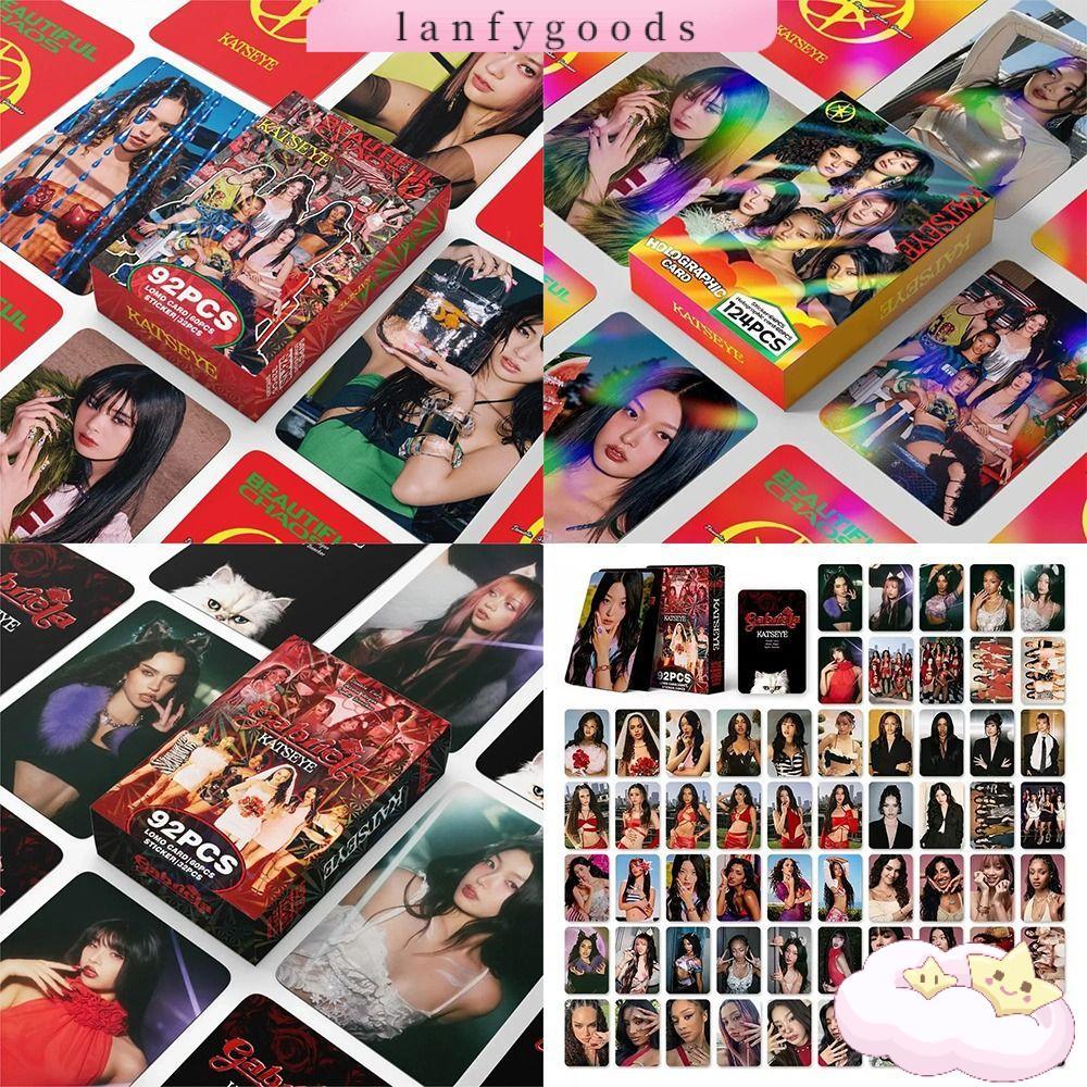 LANFYGOODS 92/124 ชิ้น KATSEYE การ์ดรูปถ่าย Lomo, BEAUTIFULCHAOS MANON MEGAN KATSEYE อัลบั้มการ์ด LO