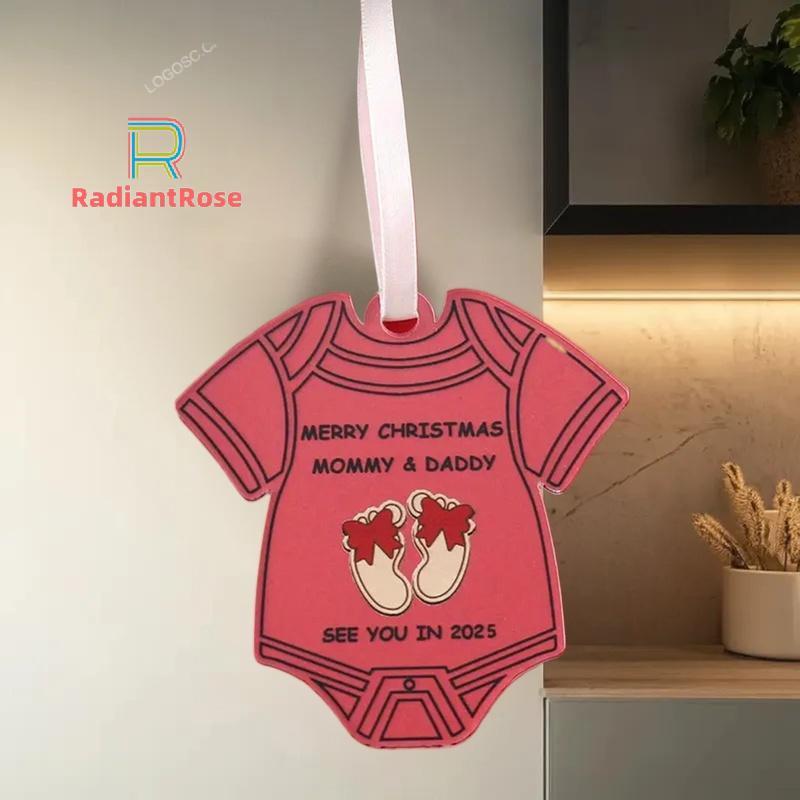 Radiant Rose 2026 Baby Shower & Pregnancy ประกาศตกแต่ง - เครื่องประดับแขวนอะคริลิคโปร่งใสพร้อม ing S