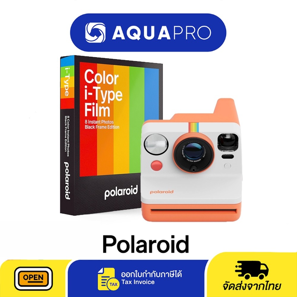 Polaroid Now Generation 3 Pebble + Polaroid Color i-Type Film Black Frame Edition 8  ประกันศูนย์ไทย 