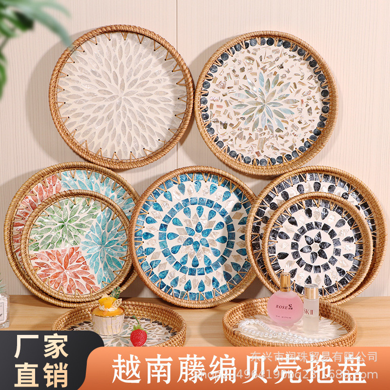 โรงแรม B & B ถ้วยน้ําชาถาดฝัง Place ตกแต่งโบฮีเมียนรอบดอกไม้รูปแบบต้นไม้หญ้า 2V3O