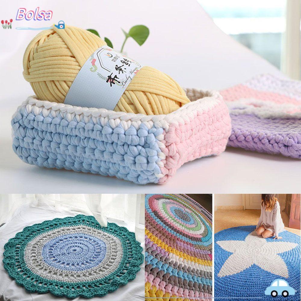 BOLSA 100g Peasy Yarn Carpets DIY ย่อหน้าผ้าถักด้วยมือ