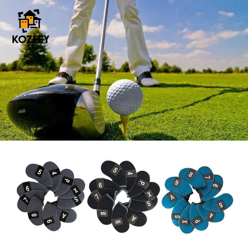 [KOZEEY] กันชนหัวไม้ゴルフ 10 อัน ขนาด 3, 4, 5, 6, 7, 8, 9, AW, SW, PW สำหรับการป้องกันและปกคลุมหัวไม้