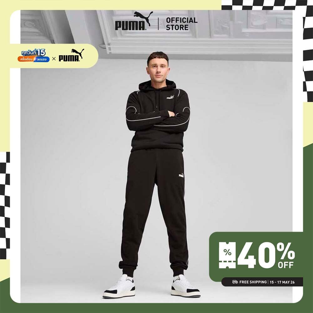 PUMA Basics กางเกงวอร์ม PUMA Sport สำหรับผู้ชาย สีดำ - 68462101