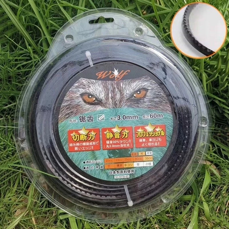 สายเอ็นตัดหญ้าแบบฟันเลื่อย ฟันฉลาม ขนาด 3 มิล 1 ปอนด์ (1 LB)