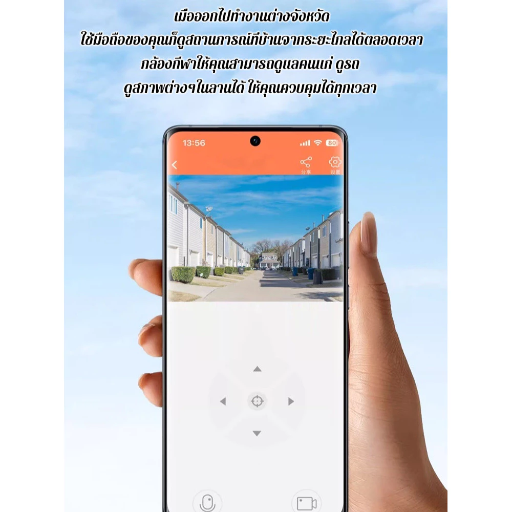 กล้องวงจรปิด WIFI กลางแจ้ง 360 องศา ระบบเสียงสองทาง thumbnail 7
