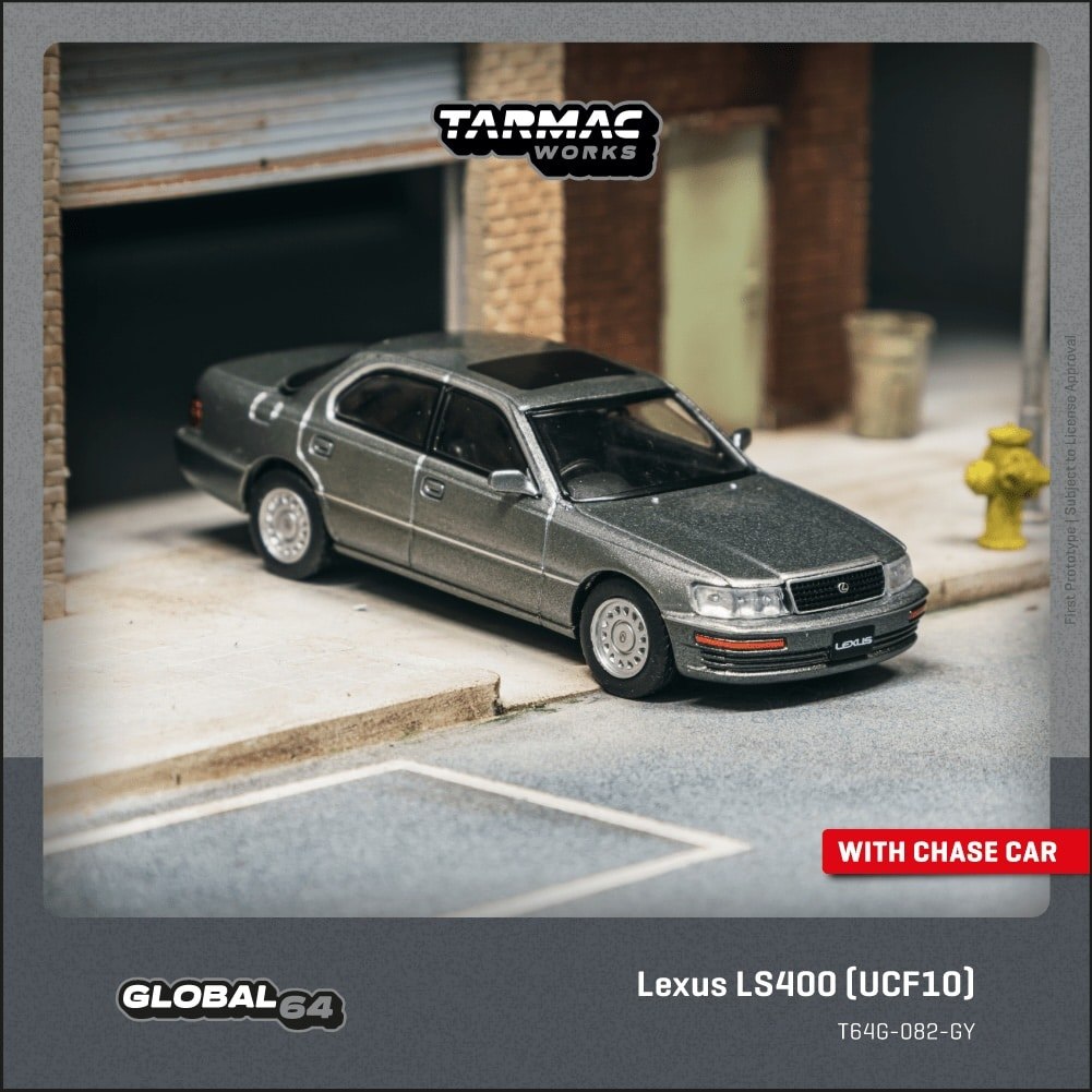 Tarmac Works 1:64 GLOBAL64 Lexus LS400 (UCF10) Flint Grey T64G-082-GY
