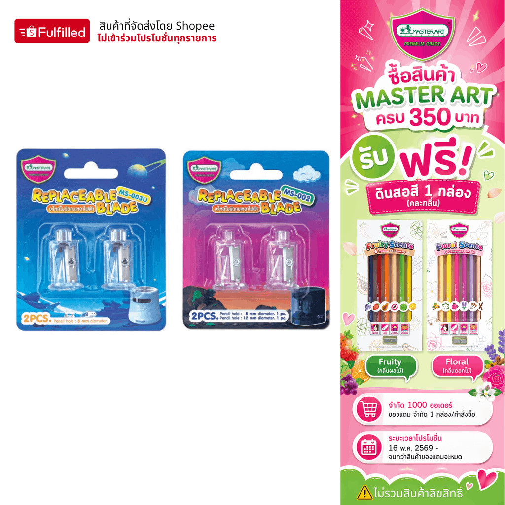 Master Art อะไหล่ใบมีดกบไฟฟ้า MS-002 และ MS-003U จำนวน 2 ชิ้น/แพ็ค