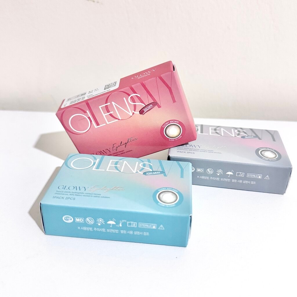 Olens รุ่น Eyelighter Glowy สี Brown / Black / Ash Gray คอนแทคเลนส์ รายเดือน