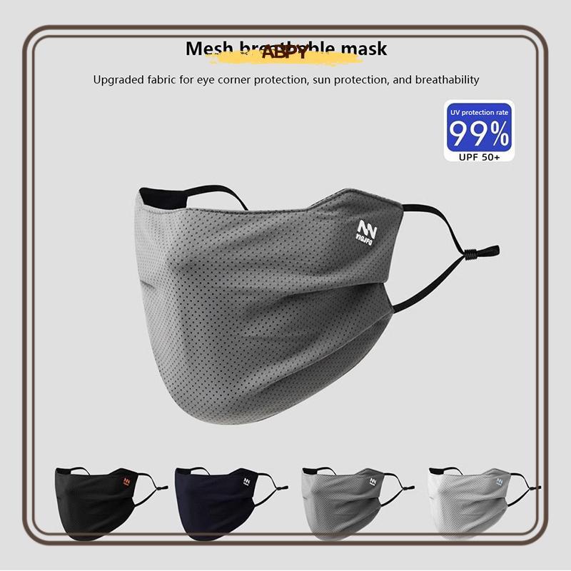 ABPY Sun Protection Face Mask สําหรับผู้ชายนํากลับมาใช้ใหม่ Breathable UV Face Shield สีทึบล้างทําความสะอาดได้ Face Mask ฤดูร้อนขี่จักรยาน Mask ABPY