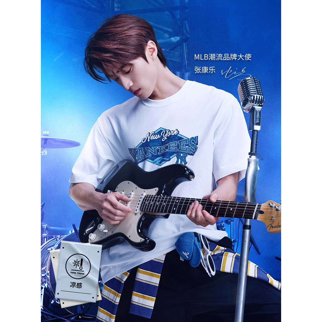 MBL เสื้อยืดพิมพ์ลายลําลองหลวมคู่ unisex ใหม่ TSV17