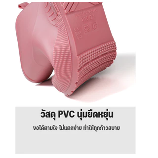 COD รองเท้าบูทกันน้ํา รองเท้าบูทผู้หญิง กันน้ำกันลื่น แฟชั่นกลางข้อ สำหรับใส่เที่ยวกลางแจ้ง