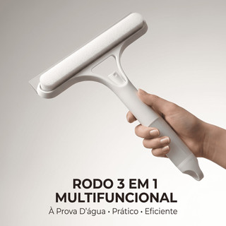 Limpador Vidros 3 em 1 Multiuso Rodo Com Borrifador e Esponja Spray Cabo Anatômico Janelas Carros Espelhos Premium