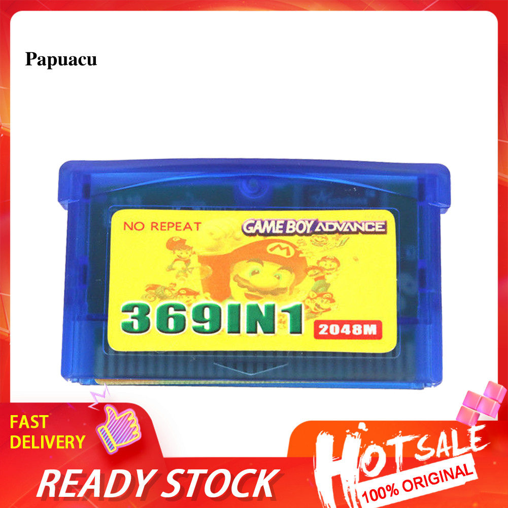 369 in 1 US Version Game Cartridge การ์ดเกมสําหรับ GameBoy Advance