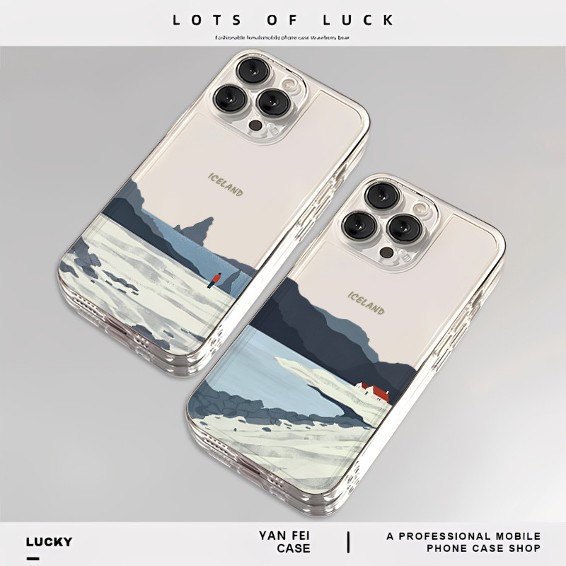 Iceland เหมาะสําหรับ iqoo13 เคสโทรศัพท์ 12 โปร่งใส neo10pro OnePlus 13 T/ace5 Niche 3 V High-End Fee