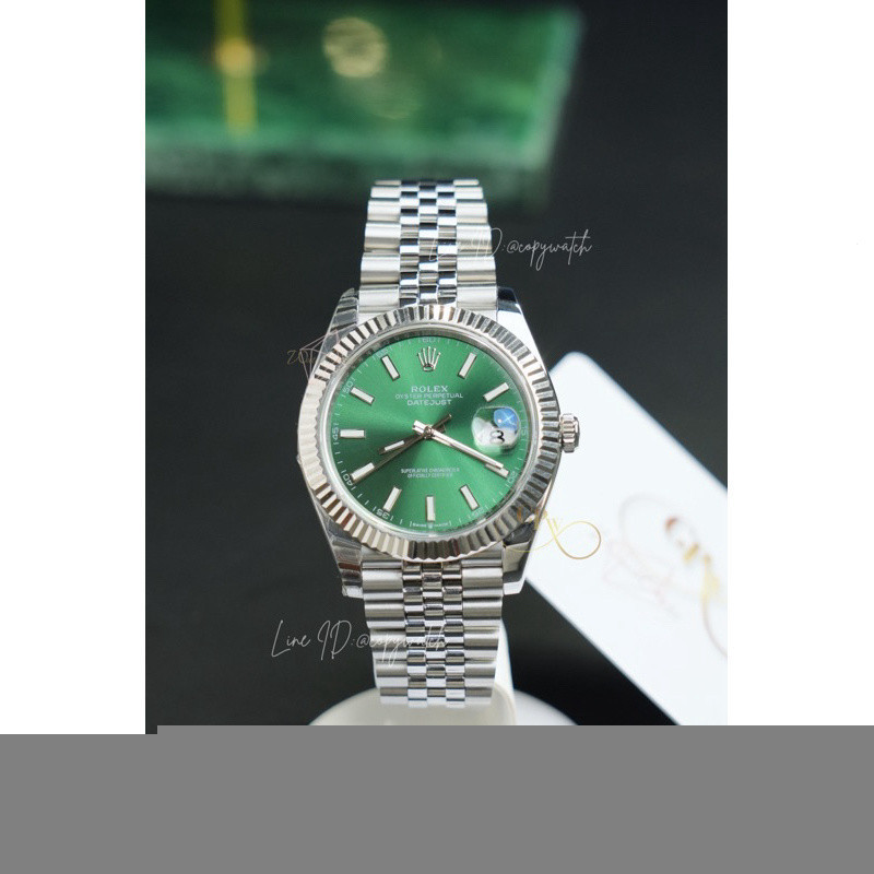 Rolex Datejust 41 mm. เหล็ก การเคลื่อนไหวสวิสอัตโนมัติ
