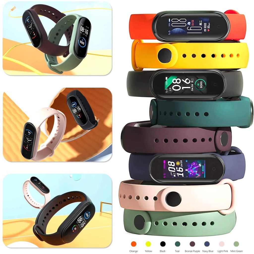 สร้อยข้อมือสําหรับ Xiaomi Mi Smart Band 6 5/4 3 สายนาฬิกา Re