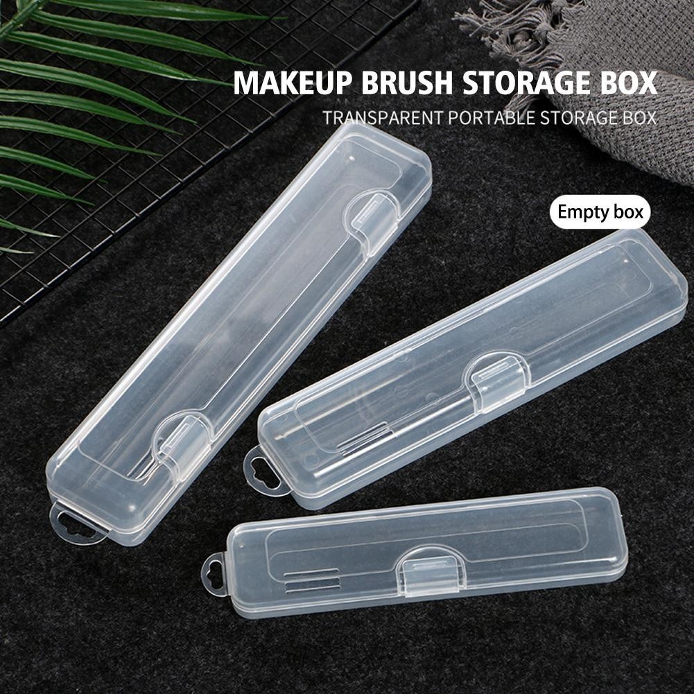 DONG Portable Transparent Dust-proof Makeup Brush Storage Tool Makeup Storage Box Brush Box R0m4 DON