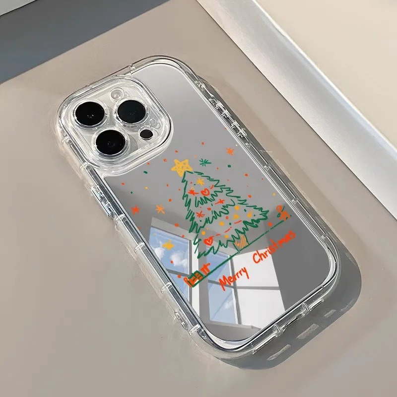 สายน่ารักต้นคริสต์มาสกระจกเคสโทรศัพท์สําหรับHonor X9D X9Cสมาร์ทX9A X9 X8 X7 X7C X7B Magic 8 7 6 5 3 