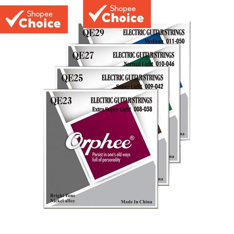 Orphee สายกีตาร์ไฟฟ้าโลหะผสมนิกเกิลชุบ QE23 /QE25/ QE27/QE29 สายสําหรับสายกีตาร์ไฟฟ้า