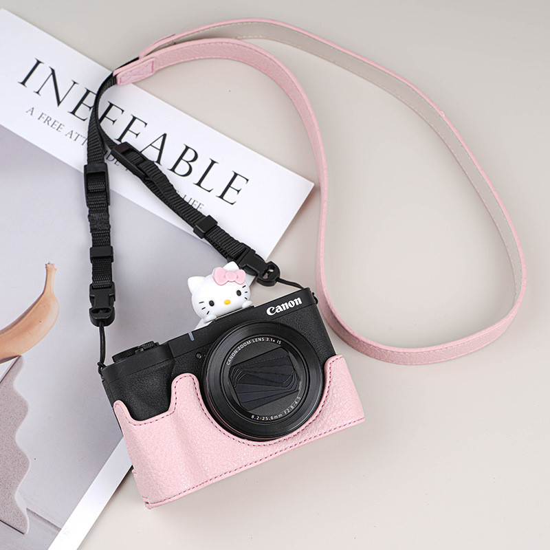 เหมาะสําหรับ Canon R50V ป้องกันกรณี V1 ฐาน R5 เหมาะสําหรับ 佳能R50V保护套V1底R50配机包PowerShot V1皮套R10R100件x