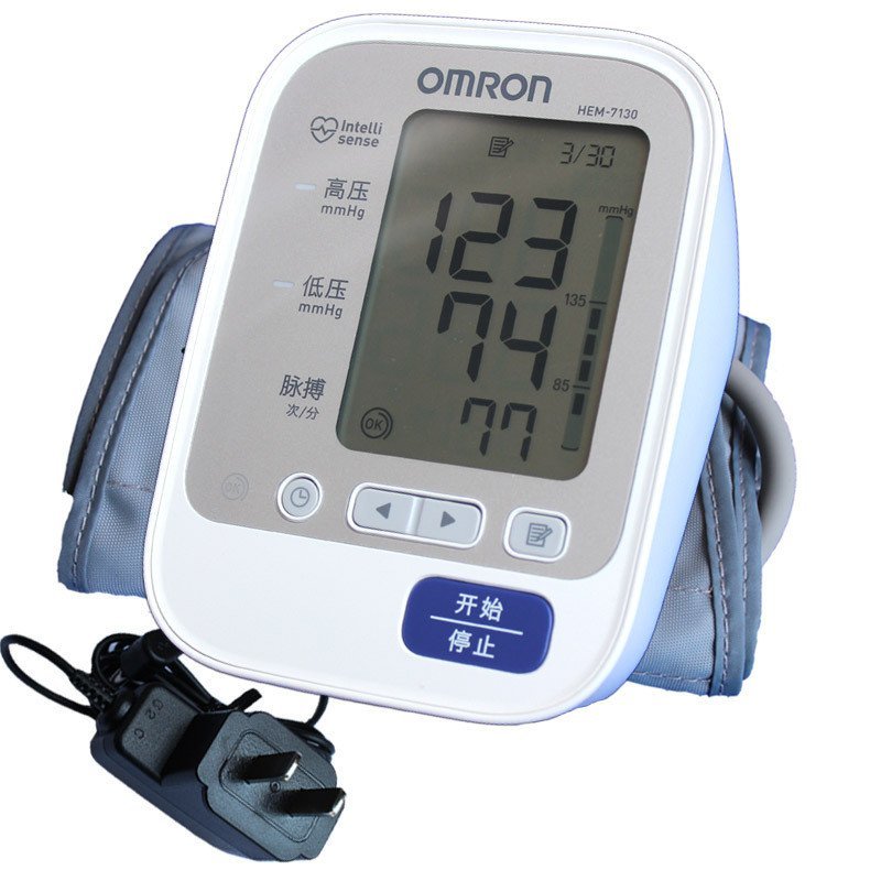วัดเครื่องวัดความดันโลหิตเครื่องมือ Upper Arm ประเภท Omron อิเล็กทรอนิกส์สมาร์ทในครัวเรือน HEM-7130 
